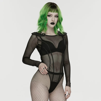 Circuit Armor Sheer Bodysuit detail view