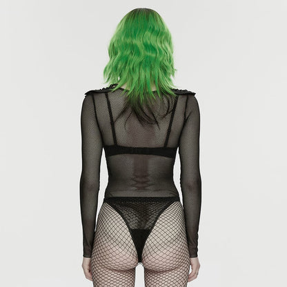 Circuit Armor Sheer Bodysuit detail view