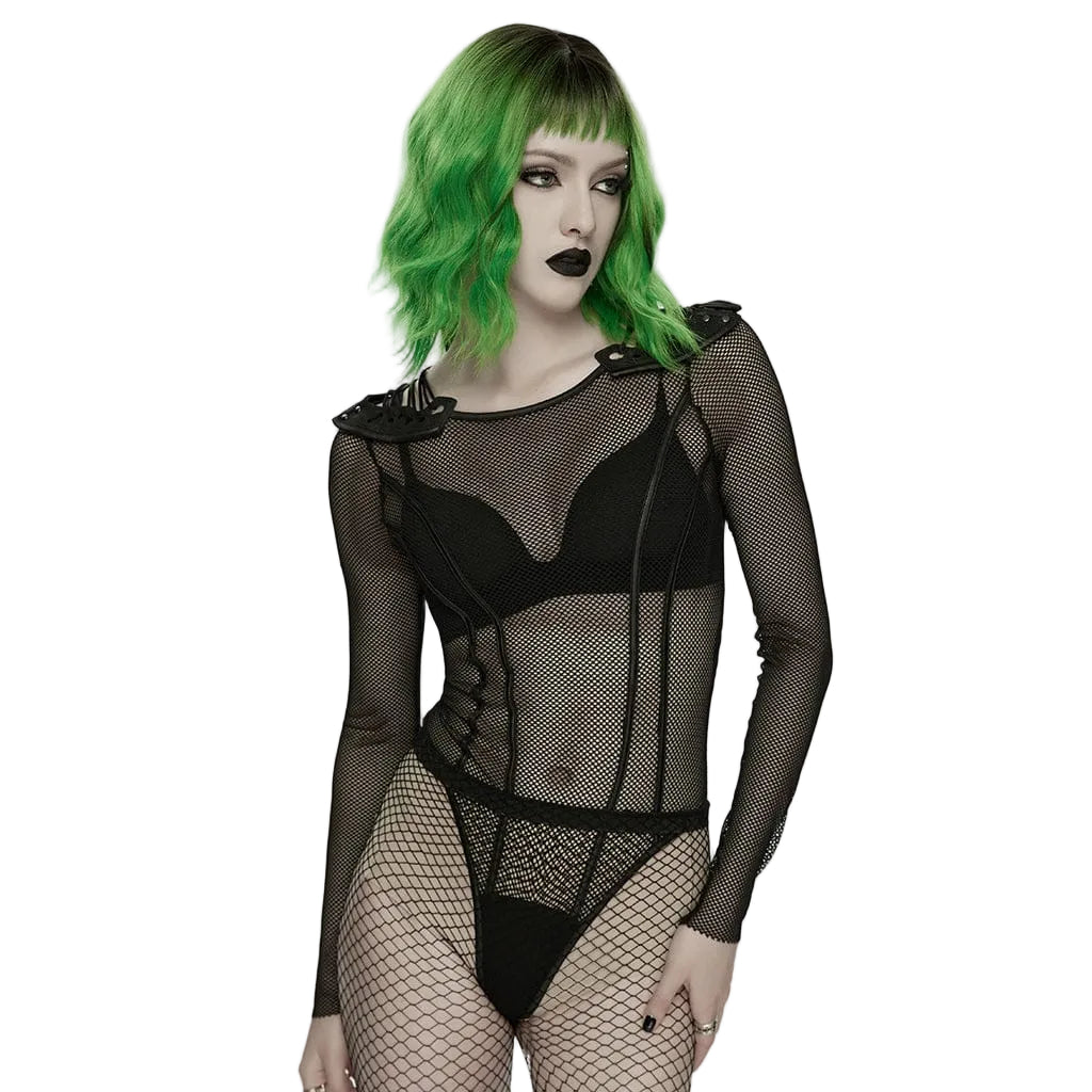 Circuit Armor Sheer Bodysuit front view