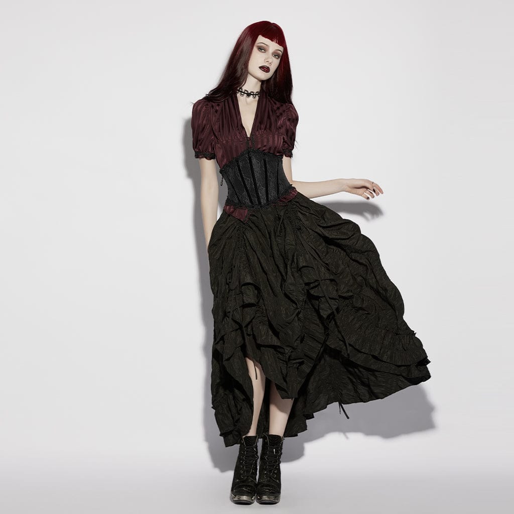 Pagan Ruins Ruched Maxi Skirt