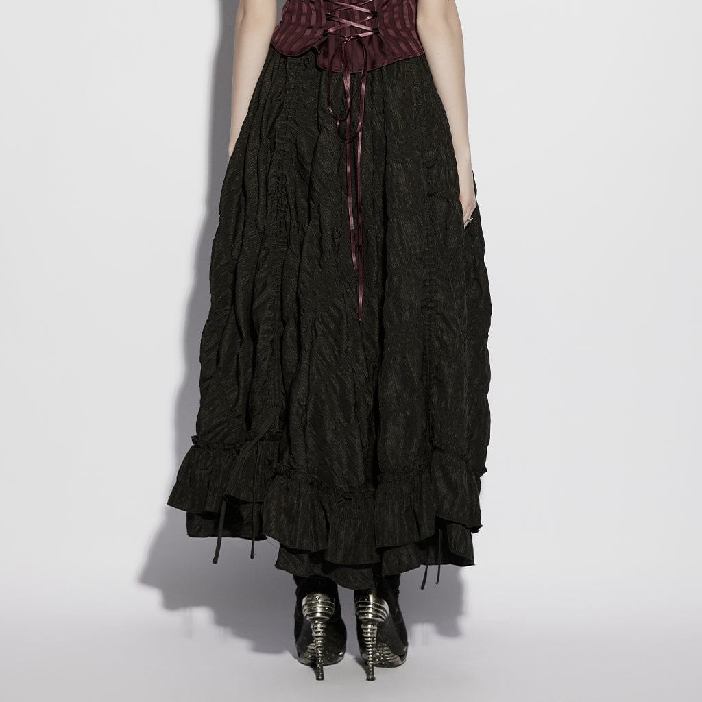 Pagan Ruins Ruched Maxi Skirt