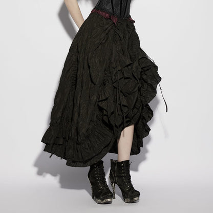 Pagan Ruins Ruched Maxi Skirt