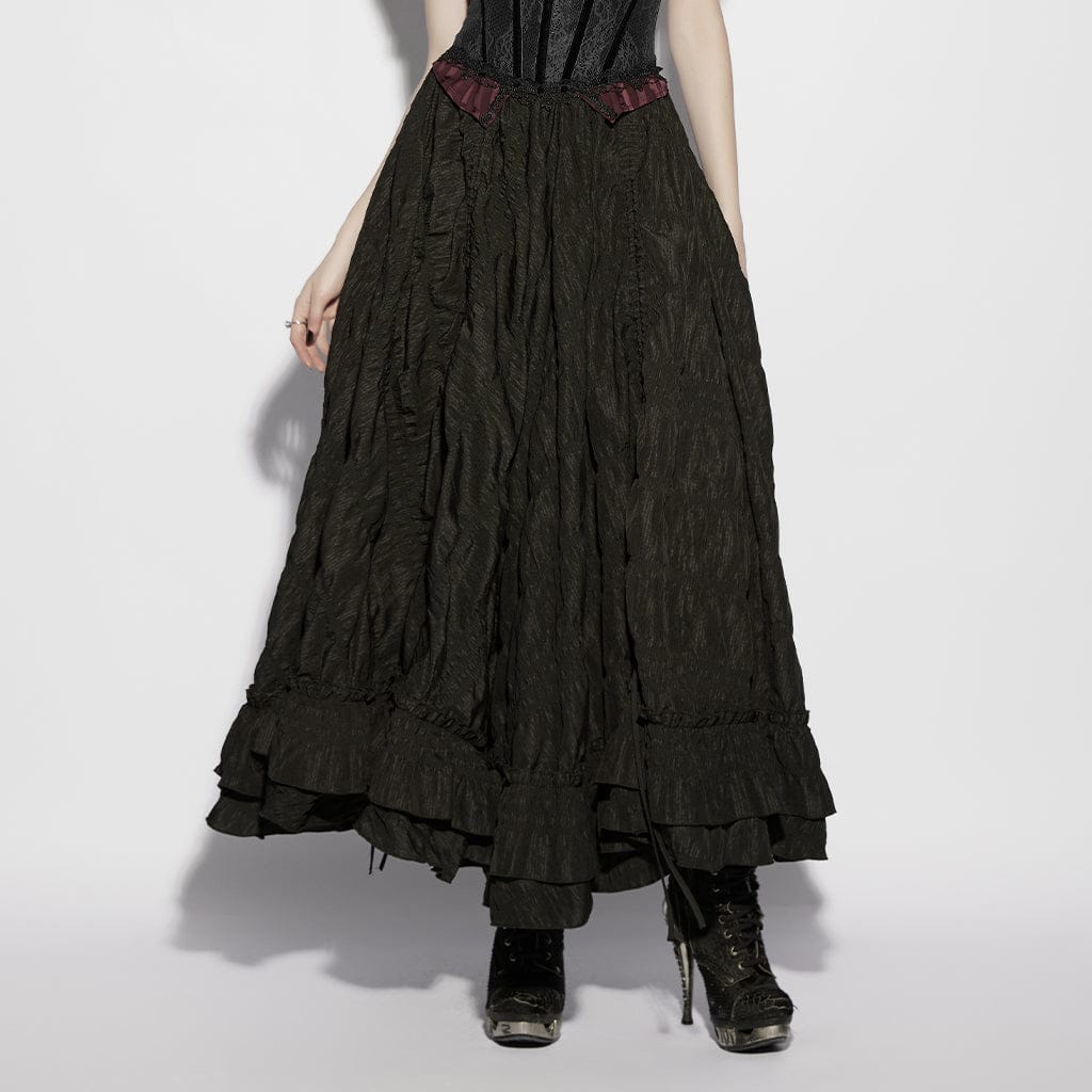 Pagan Ruins Ruched Maxi Skirt