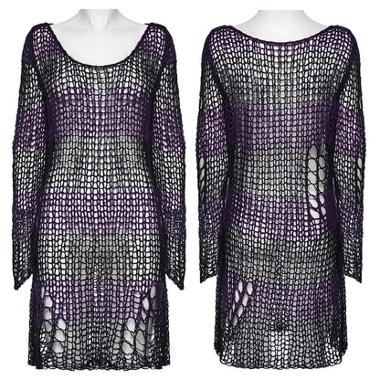 Decayed Veil Sheer Pullover Sweater detail view 5