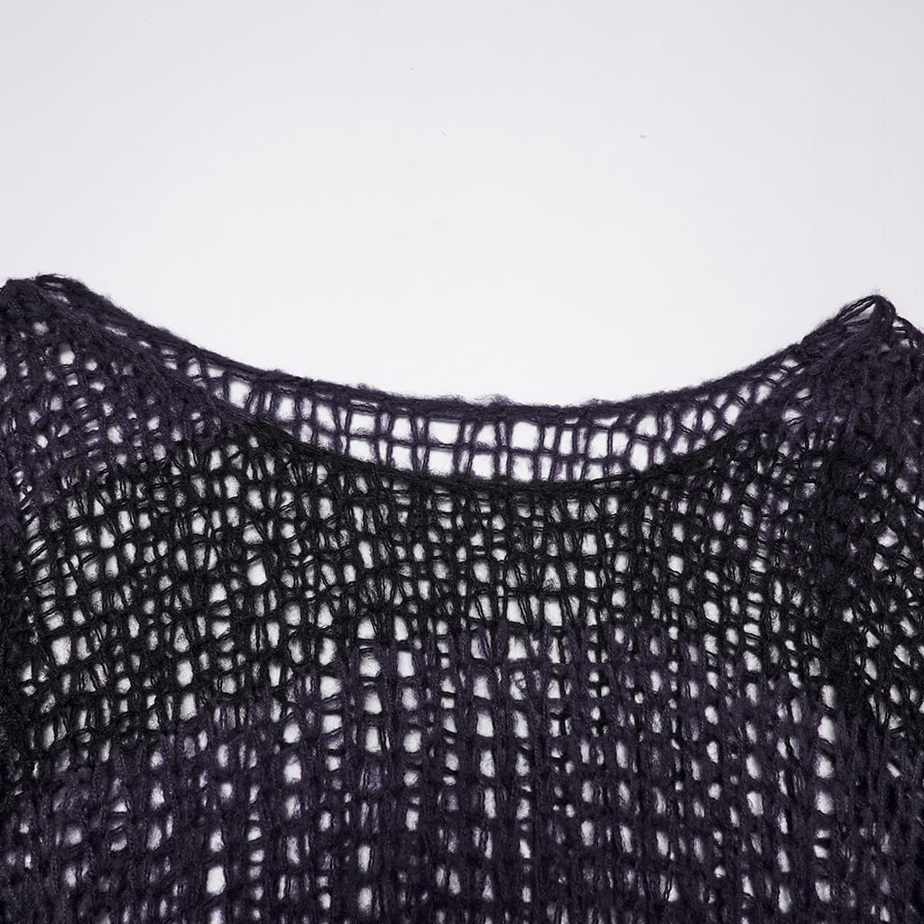 Decayed Veil Sheer Pullover Sweater detail view 6