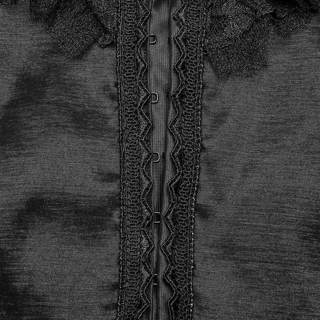 Raven Cathedral Ruffled Wedding Gown