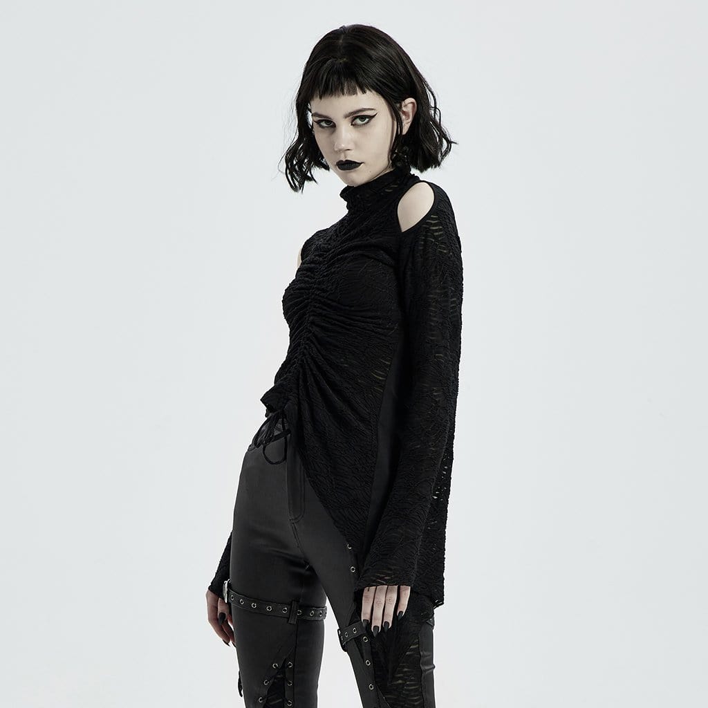 Hollow Cathedral Cutout Flare-Sleeve Top detail view 2