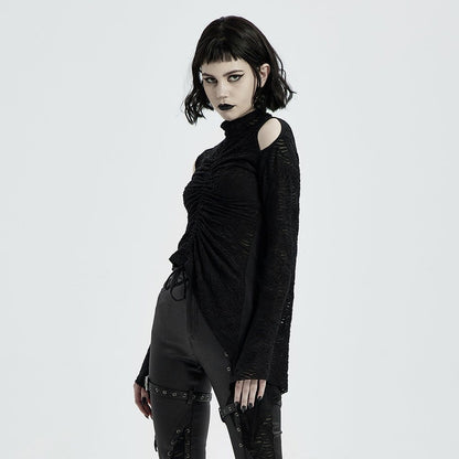 Hollow Cathedral Cutout Flare-Sleeve Top detail view 2
