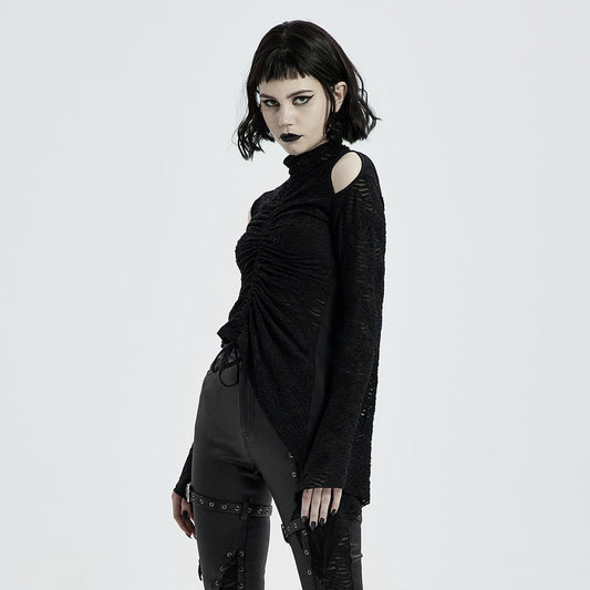 Hollow Cathedral Cutout Flare-Sleeve Top detail view 2