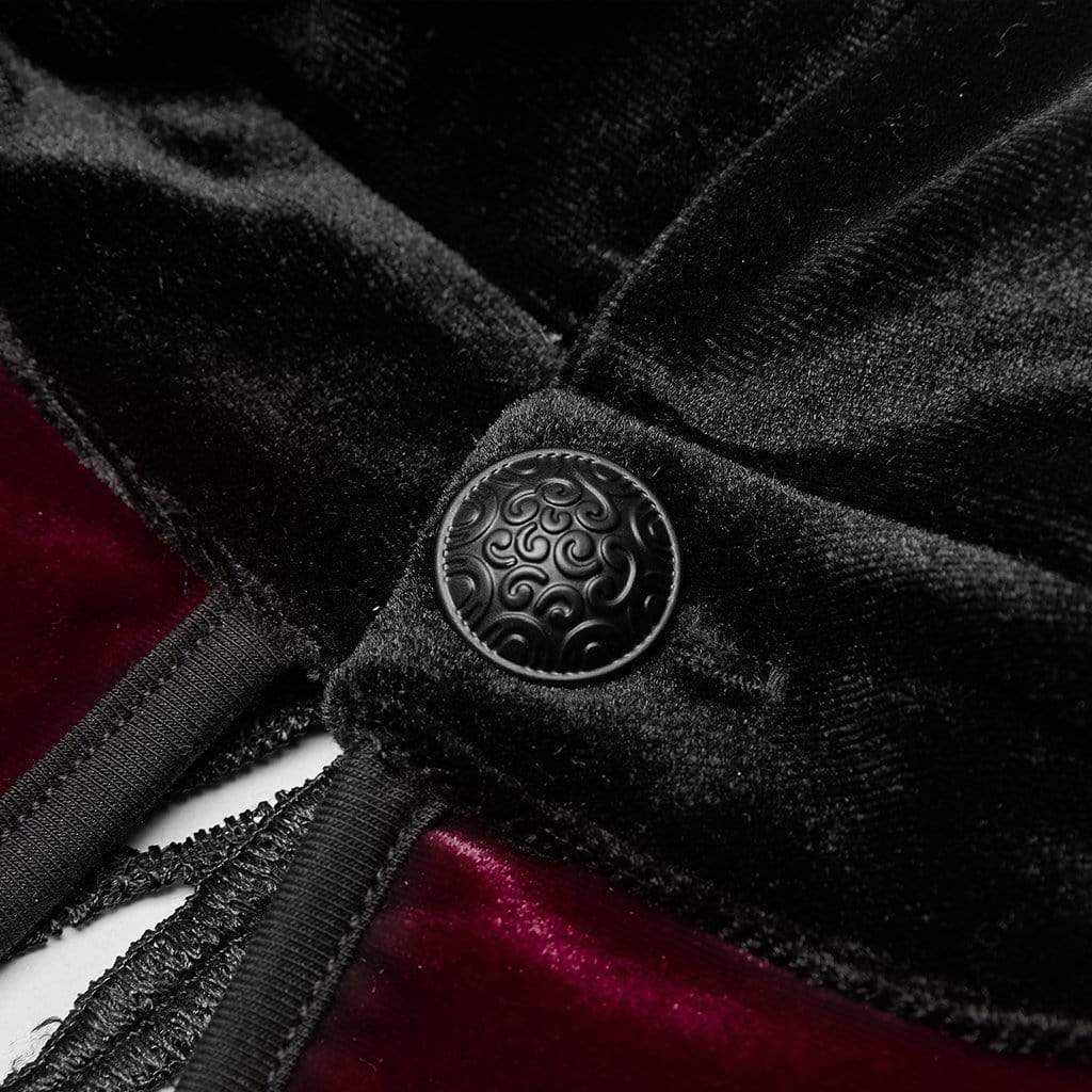 Scarlet Court Collared Velvet Dress 6