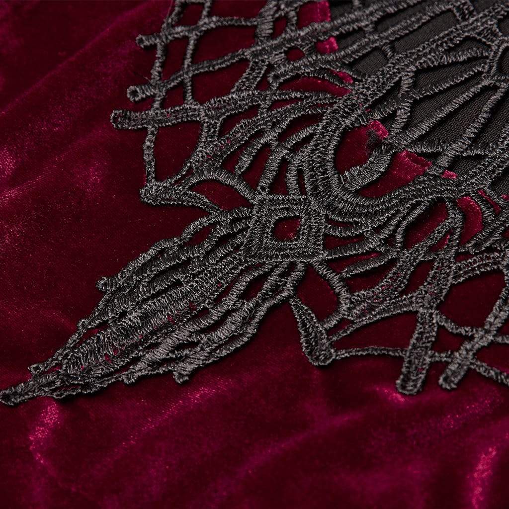 Scarlet Court Collared Velvet Dress 7