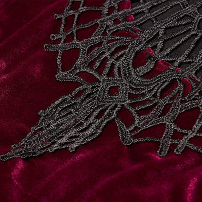 Scarlet Court Collared Velvet Dress 7