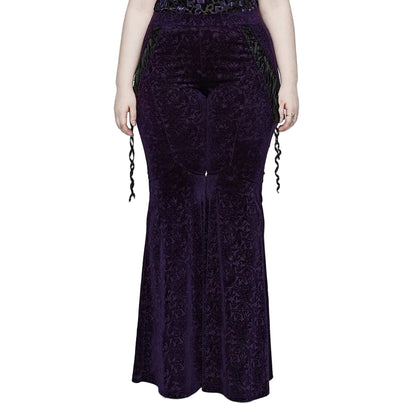 Cathedral Straps Jacquard Flare Pants 1