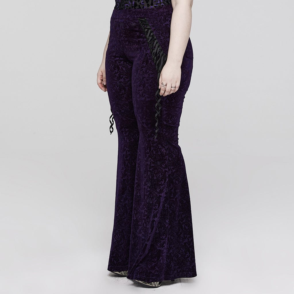 Cathedral Straps Jacquard Flare Pants 2