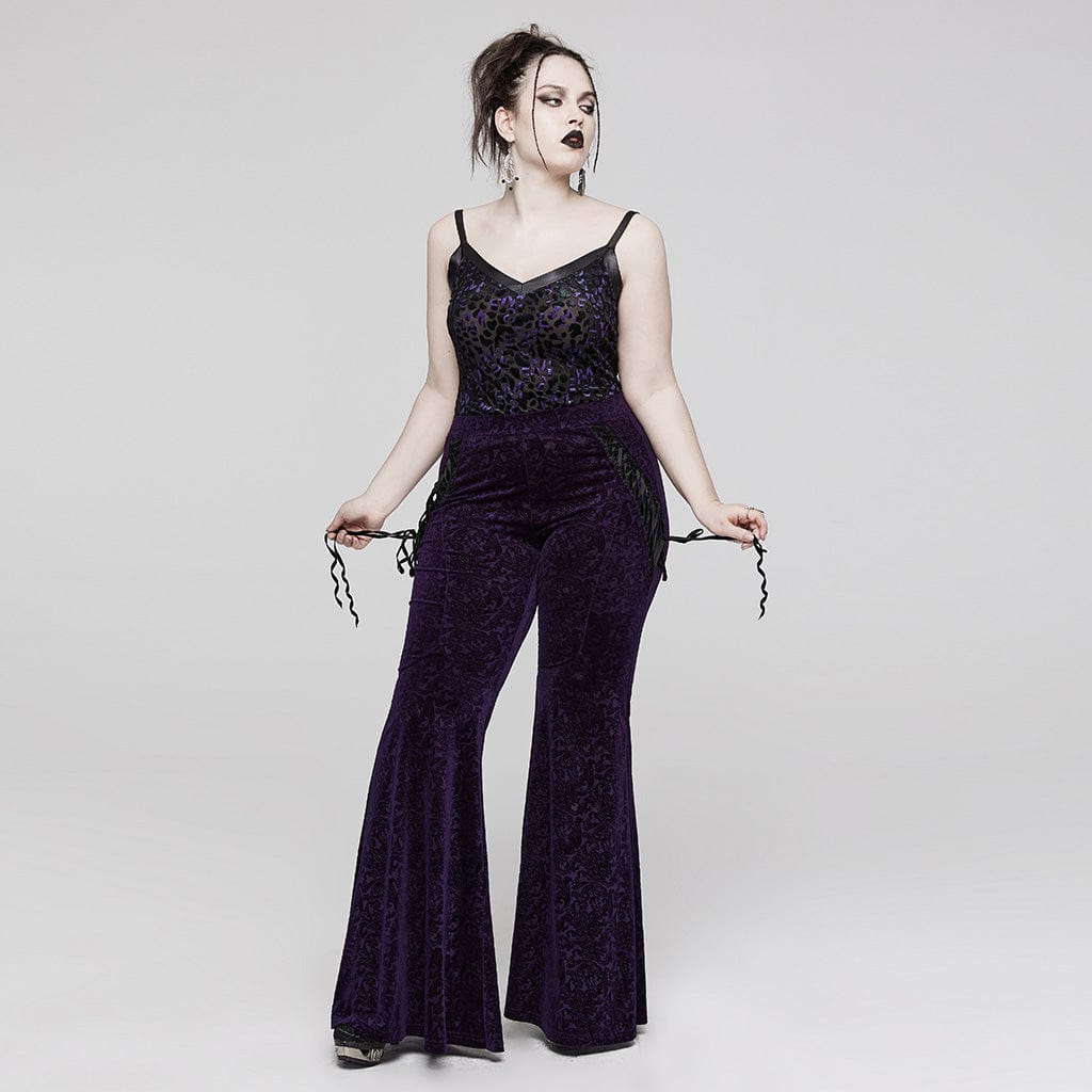 Cathedral Straps Jacquard Flare Pants 4