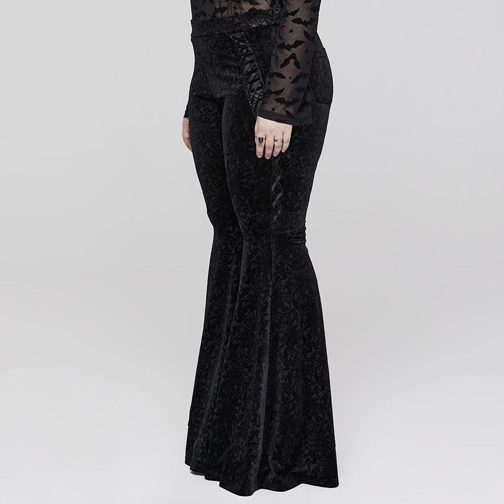 Cathedral Straps Jacquard Flare Pants 10