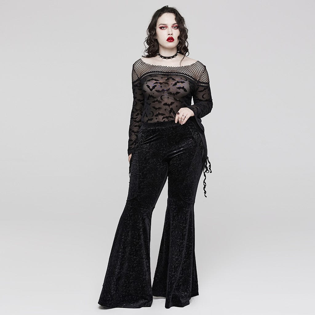 Cathedral Straps Jacquard Flare Pants 12