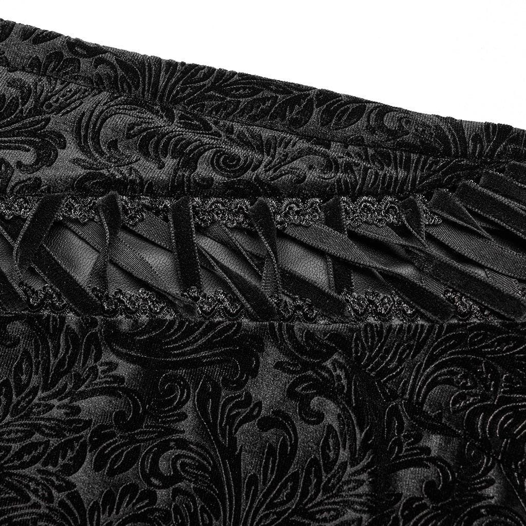 Cathedral Straps Jacquard Flare Pants 17