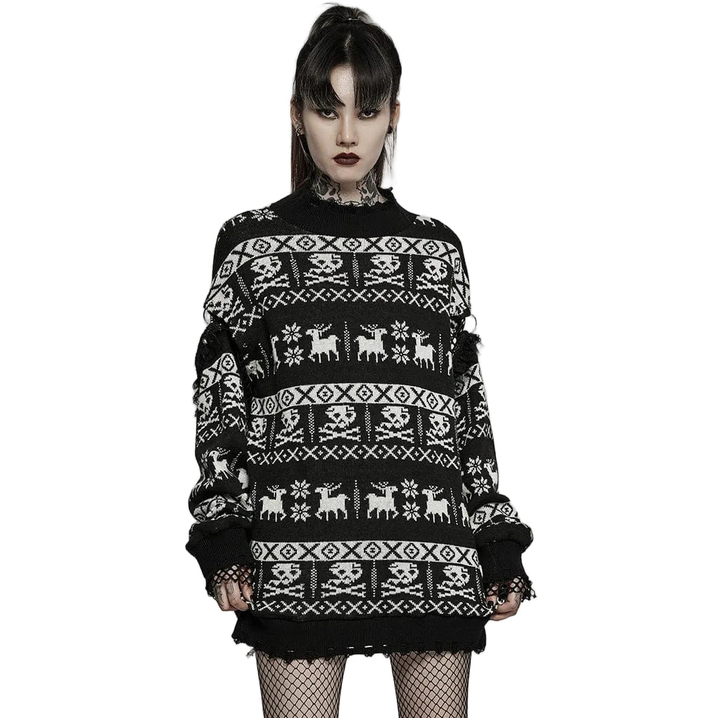 Forest Omen Skull Sweater - image 1