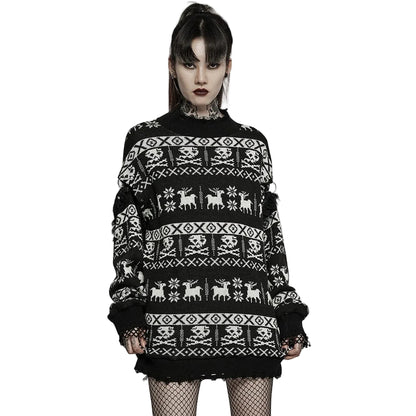 Forest Omen Skull Sweater - image 1