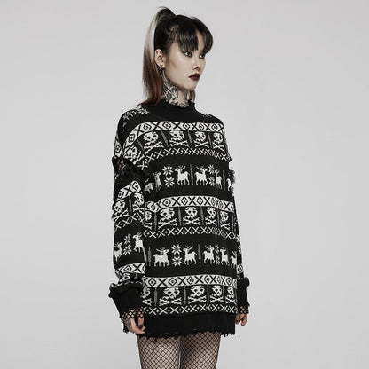 Forest Omen Skull Sweater - image 2