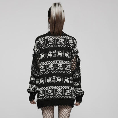 Forest Omen Skull Sweater - image 3