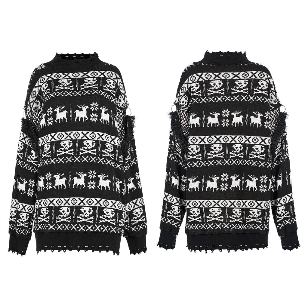 Forest Omen Skull Sweater - image 5