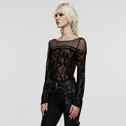 Midnight Swarm Bat Mesh Shirt
