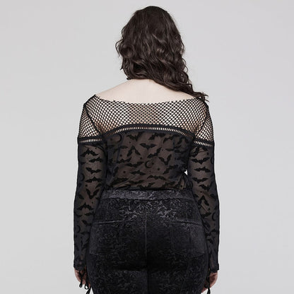 Midnight Swarm Bat Mesh Shirt