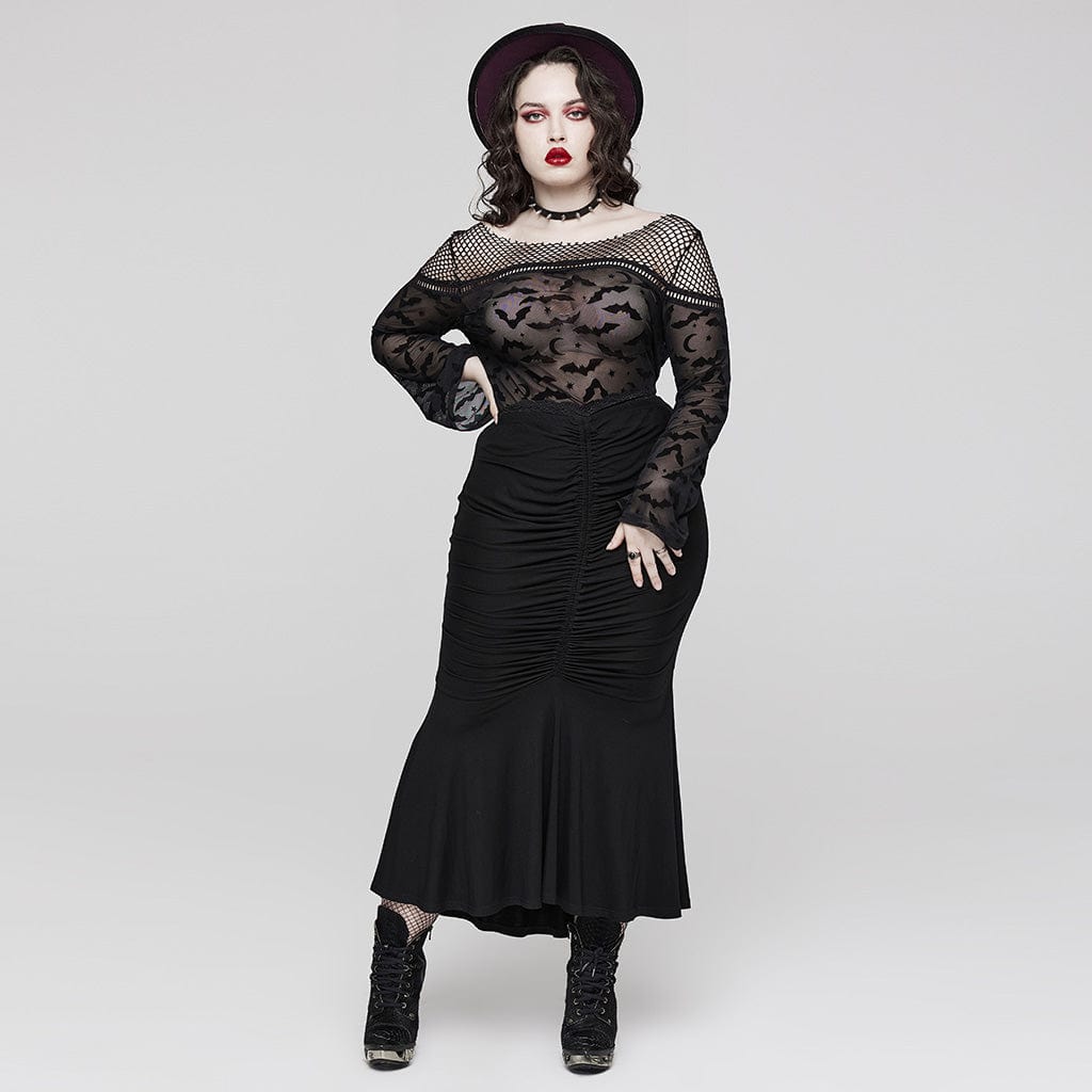 Midnight Swarm Bat Mesh Shirt