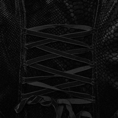 Obsidian Court Embossed Velvet Gown