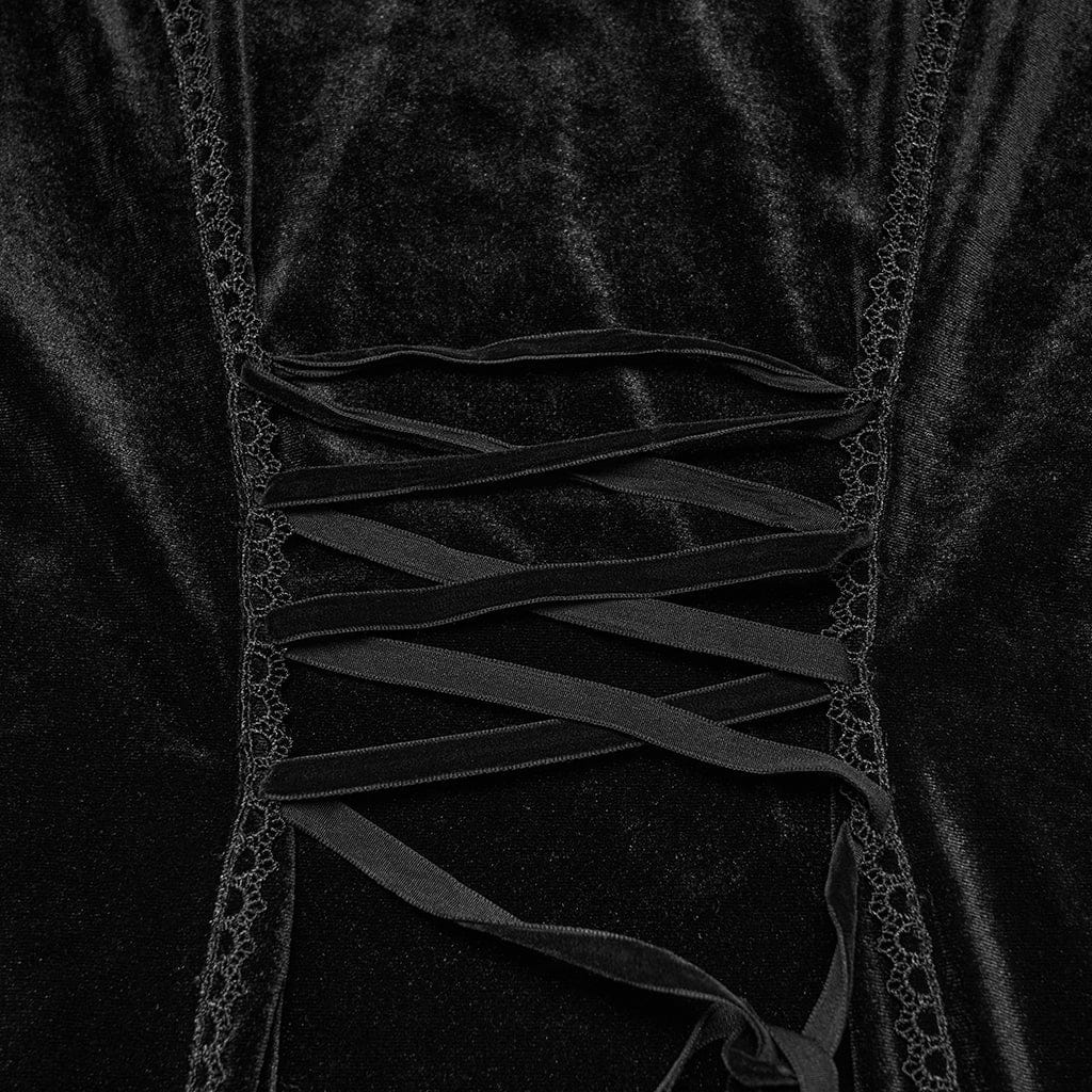 Midnight Herbarium Embroidered Velvet Gown 8