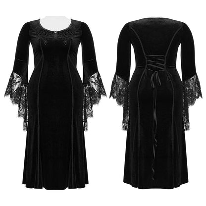Midnight Herbarium Embroidered Velvet Gown 5