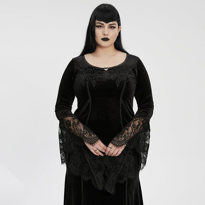 Midnight Herbarium Embroidered Velvet Gown 4