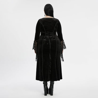 Midnight Herbarium Embroidered Velvet Gown 3