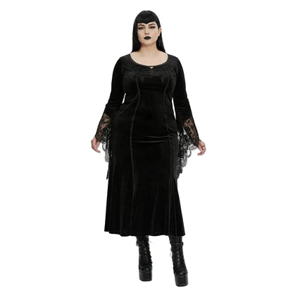 Midnight Herbarium Embroidered Velvet Gown 1