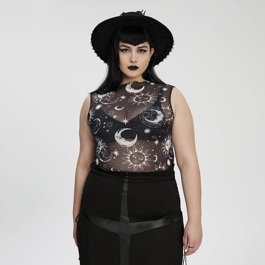 Eclipsed Sun Mesh Tank Top 1