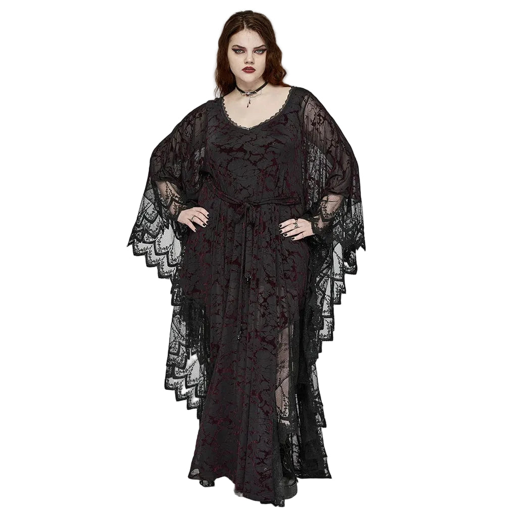 Blood Moon Bat-Sleeve Witch Dress