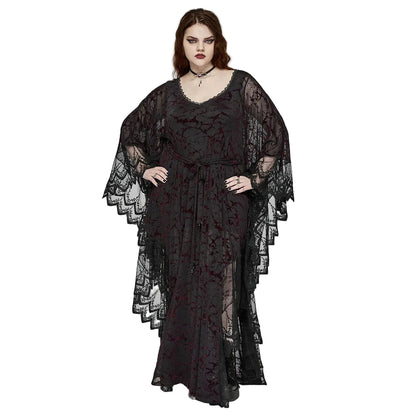 Blood Moon Bat-Sleeve Witch Dress