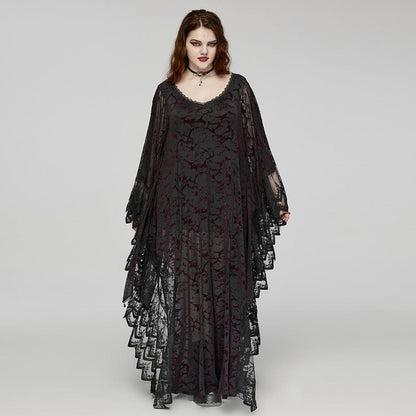Blood Moon Bat-Sleeve Witch Dress