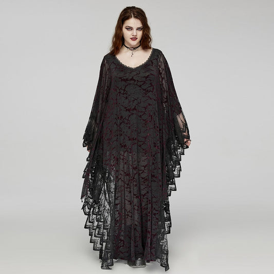 Blood Moon Bat-Sleeve Witch Dress