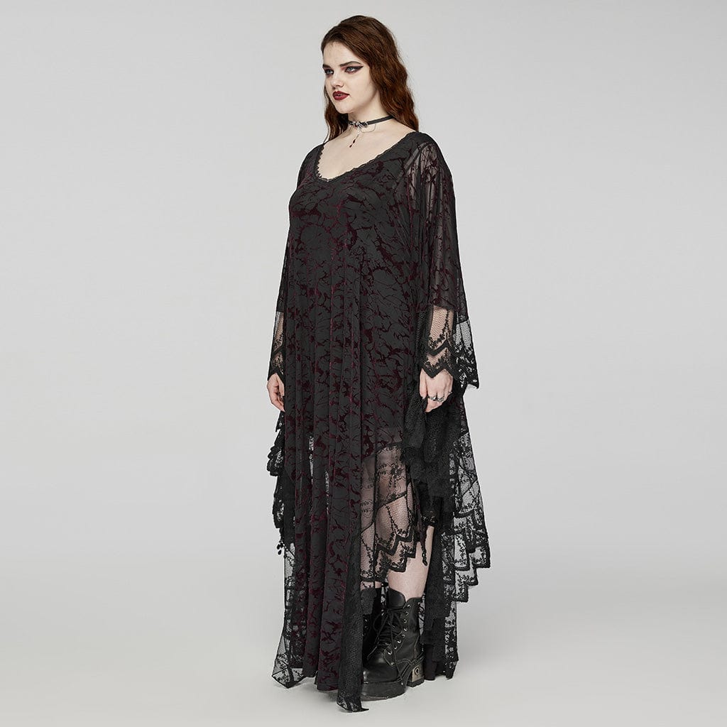 Blood Moon Bat-Sleeve Witch Dress