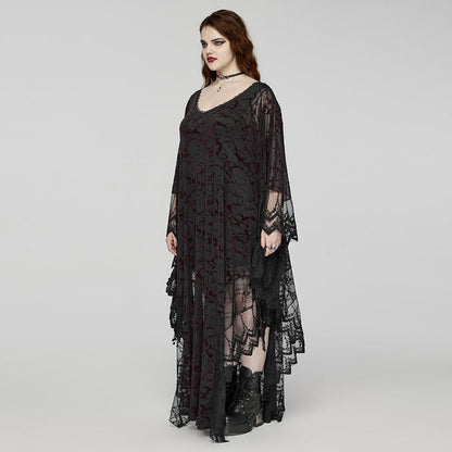 Blood Moon Bat-Sleeve Witch Dress
