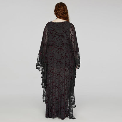 Blood Moon Bat-Sleeve Witch Dress