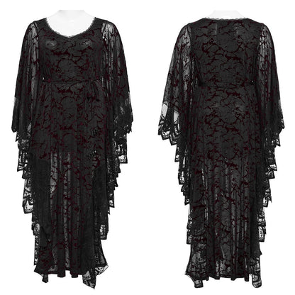 Blood Moon Bat-Sleeve Witch Dress