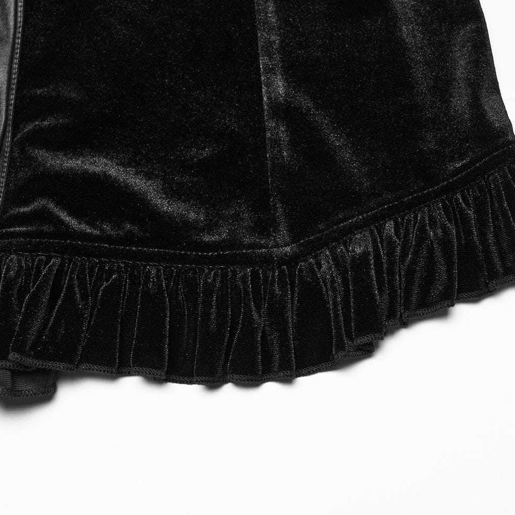 Ombre Crypt Puff-Sleeve Velvet Shirt 9