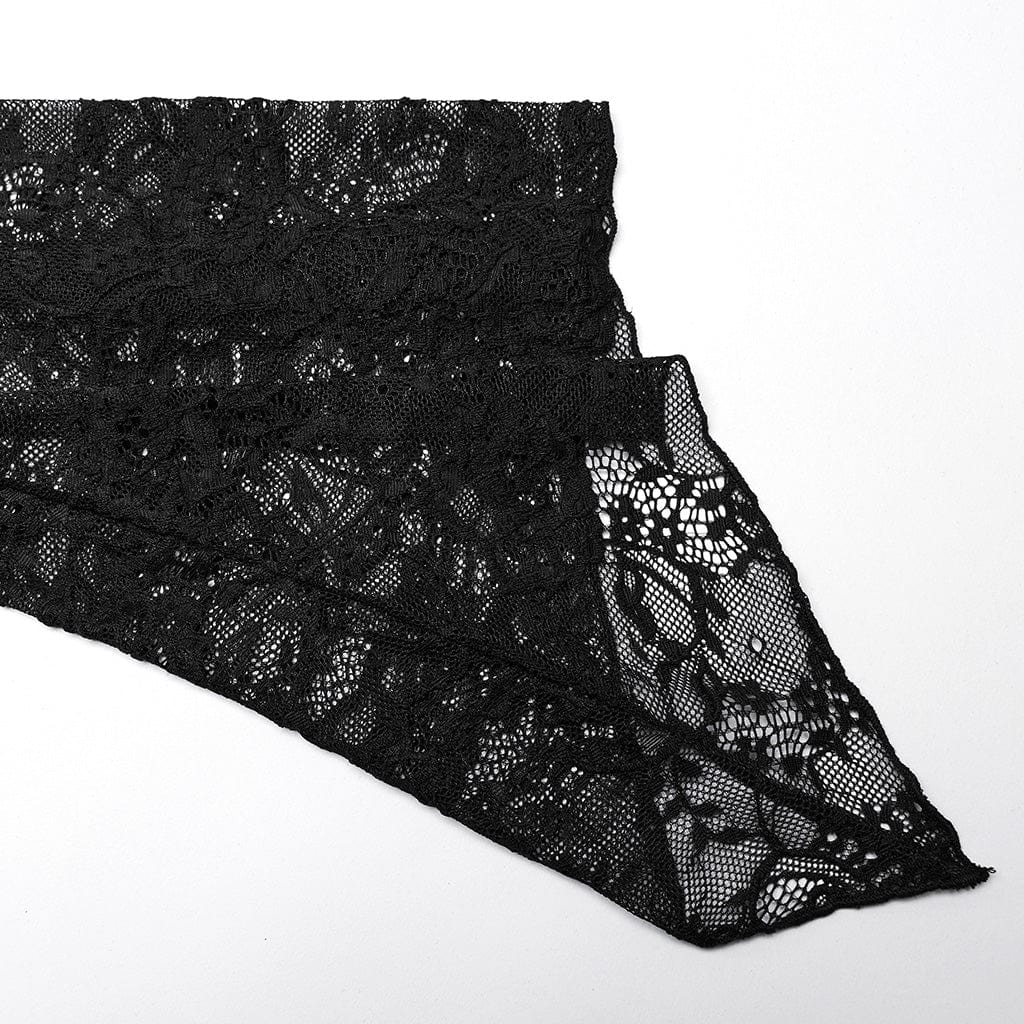 Thorned Chapel Collared Lace Gown