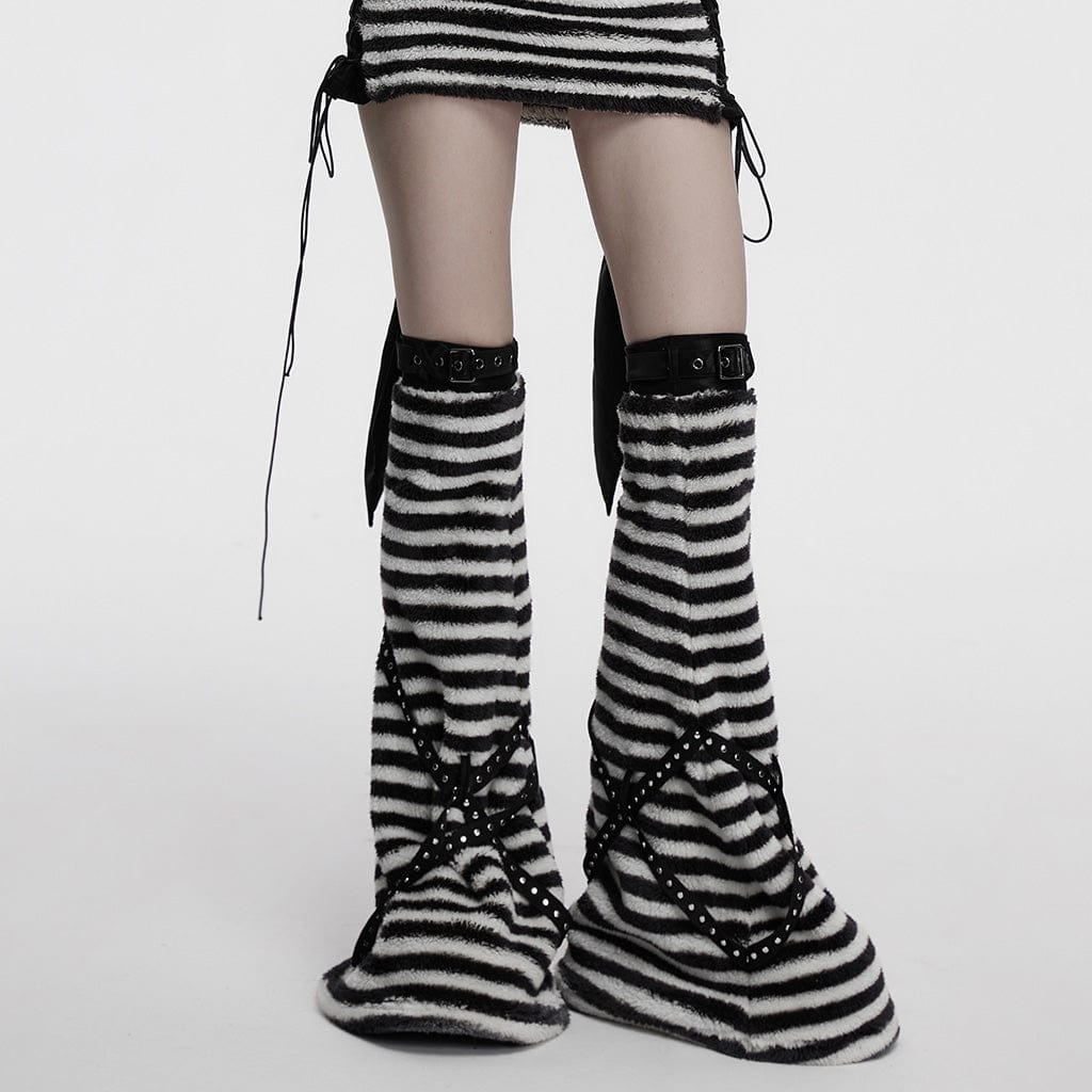 Static Riot Striped Leg Warmers - image 2