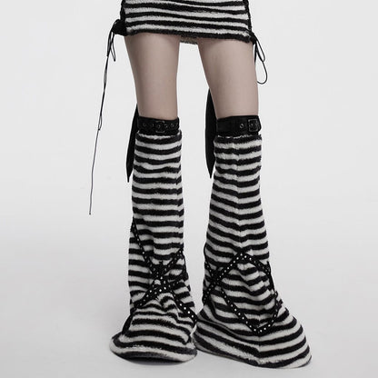 Static Riot Striped Leg Warmers - image 2