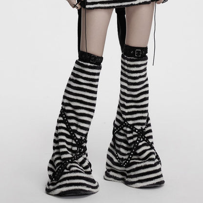 Static Riot Striped Leg Warmers - image 1